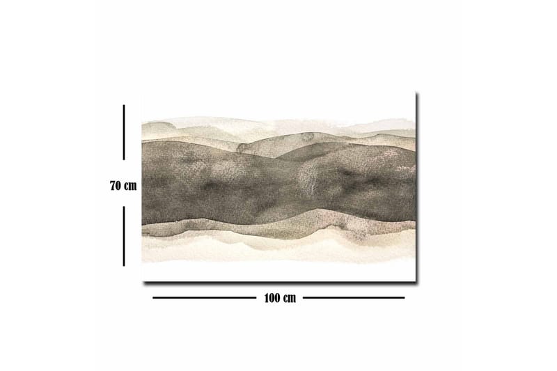 Canvastavla - Abstrakt landskap med mjuka, vågiga former - Grå / Beige / Vit - Inredning & dekor - Tavlor & konst - Canvastavla