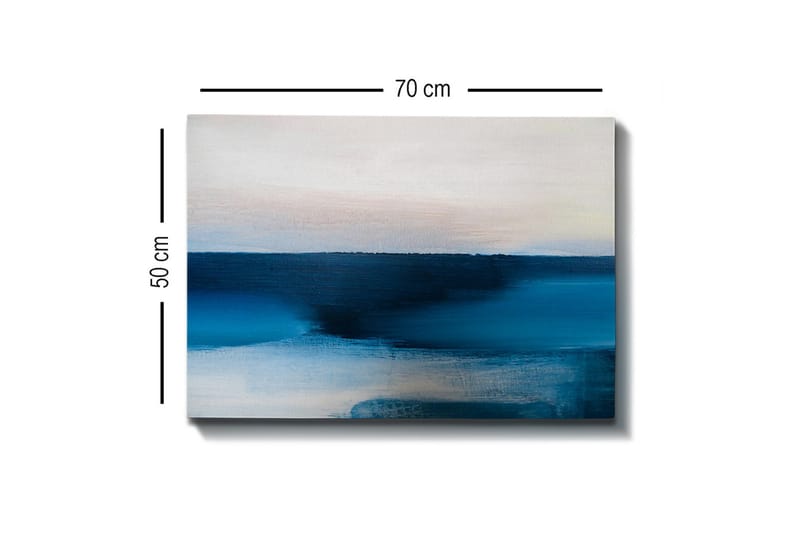 Canvastavla - Abstrakt landskap med nyanser av blått - Mörkblå / Ljusblå / Vit - Inredning & dekor - Tavlor & konst - Canvastavla