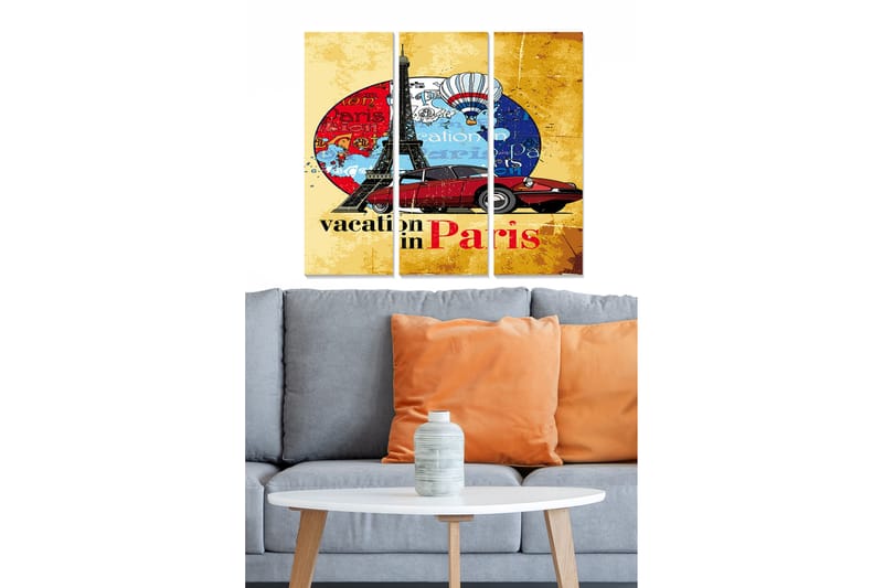 CANVASTAVLA Advertisement 3-pack Flerfärgad 20x50 cm - Inredning & dekor - Tavlor & konst - Canvastavla