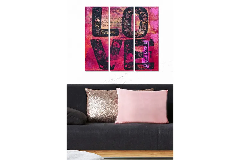 Canvastavla Animal 3-pack Flerfärgad, 20x50 cm