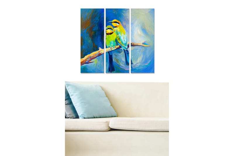 CANVASTAVLA Animal 3-pack Flerfärgad 20x50 cm - Inredning & dekor - Tavlor & konst - Canvastavla