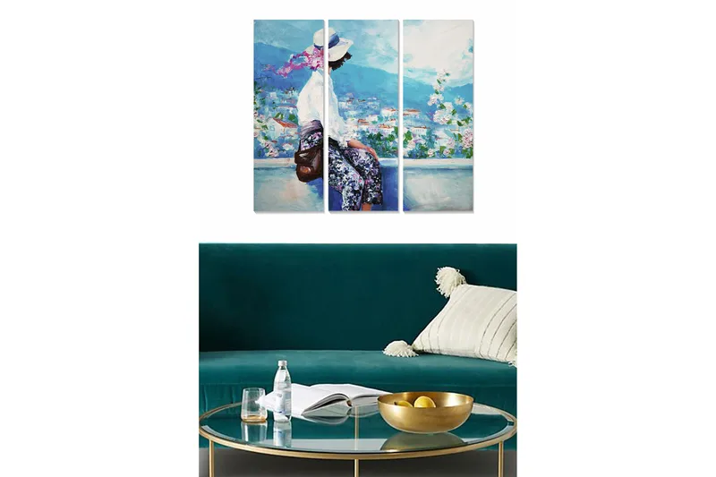 Canvastavla Animal 3-pack Flerfärgad, 20x50 cm