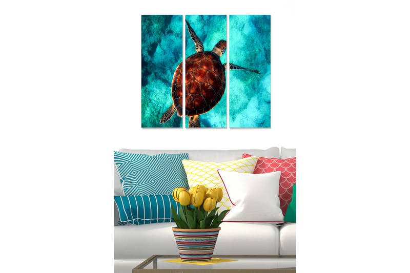 Canvastavla Animal 3-pack Flerfärgad, 20x50 cm