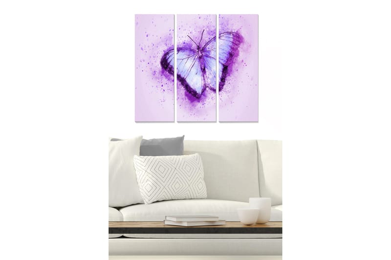 Canvastavla Animal 3-pack Flerfärgad, 20x50 cm