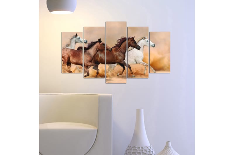 CANVASTAVLA Animals 5-pack Flerfärgad 20x60 cm - Inredning & dekor - Tavlor & konst - Canvastavla