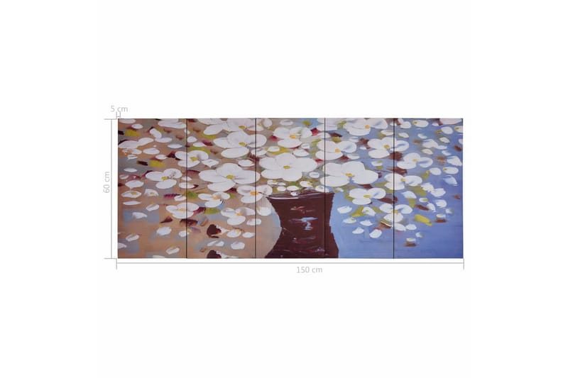 Canvastavla blommor i vas flerfärgad 150x60 cm - Flerfärgad - Inredning & dekor - Tavlor & konst - Canvastavla