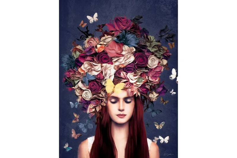 Canvastavla Bouquet, 60x80 cm