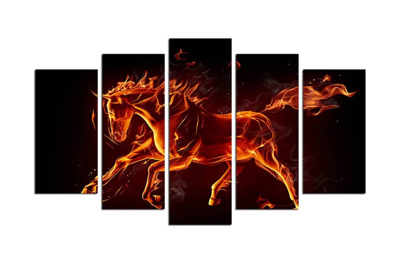 Canvastavla Christmas Animals 5-pack Flerfärgad - 20x60 cm - Inredning & dekor - Tavlor & konst - Canvastavla