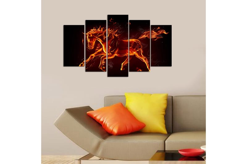 Canvastavla Christmas Animals 5-pack Flerfärgad - 20x60 cm - Inredning & dekor - Tavlor & konst - Canvastavla