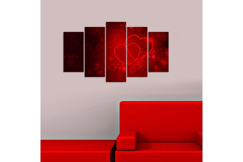 CANVASTAVLA Christmas Love 5-pack Flerfärgad 20x60 cm - Inredning & dekor - Tavlor & konst - Canvastavla
