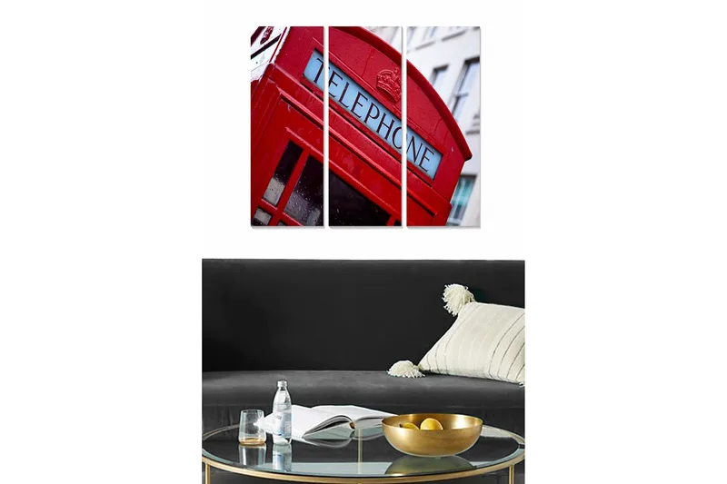 Canvastavla City 3-pack Flerfärgad, 20x50 cm