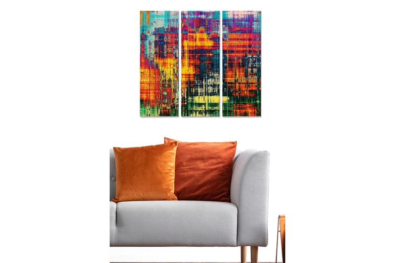 CANVASTAVLA City 3-pack Flerfärgad 20x50 cm - Inredning & dekor - Tavlor & konst - Canvastavla