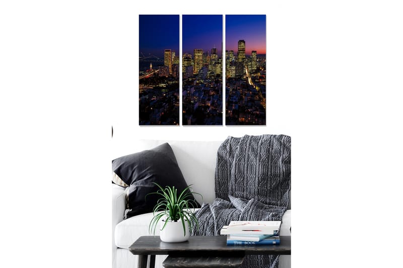 CANVASTAVLA City 3-pack Flerfärgad 20x50 cm - Inredning & dekor - Tavlor & konst - Canvastavla