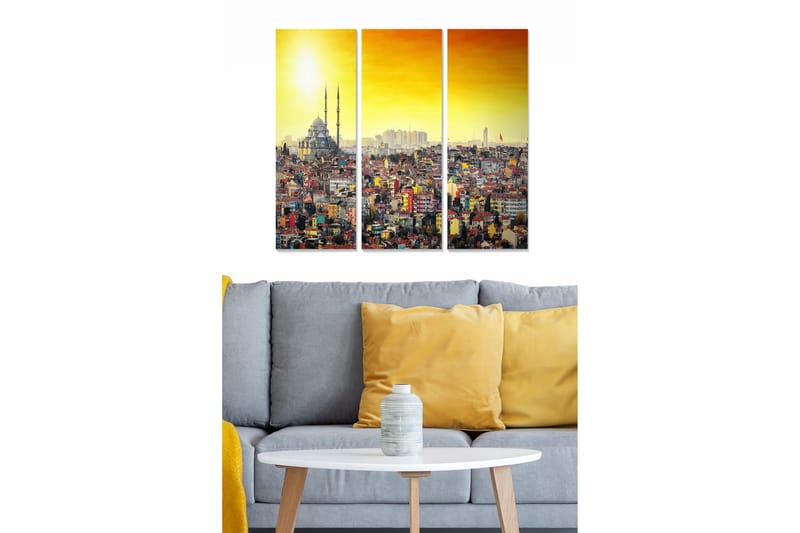 CANVASTAVLA City 3-pack Flerfärgad 20x50 cm - Inredning & dekor - Tavlor & konst - Canvastavla