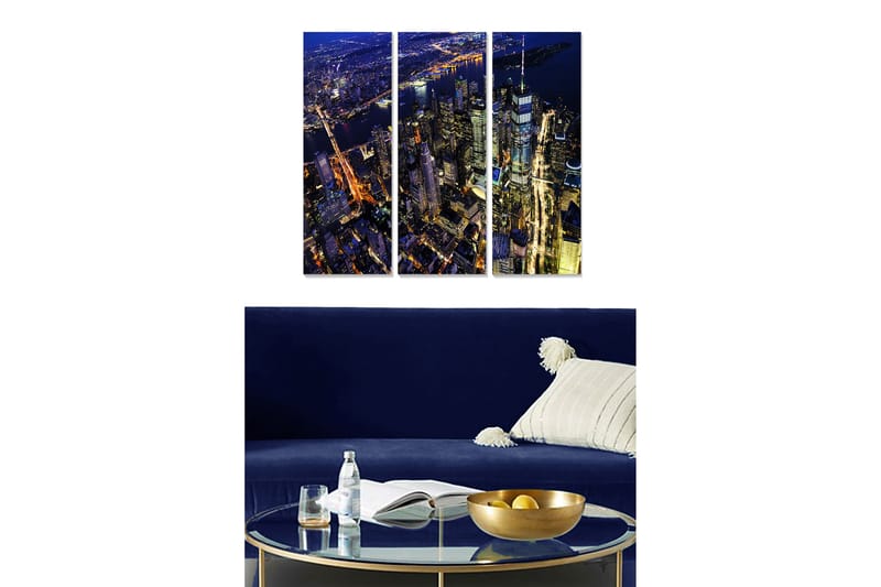 CANVASTAVLA City 3-pack Flerfärgad 20x50 cm - Inredning & dekor - Tavlor & konst - Canvastavla