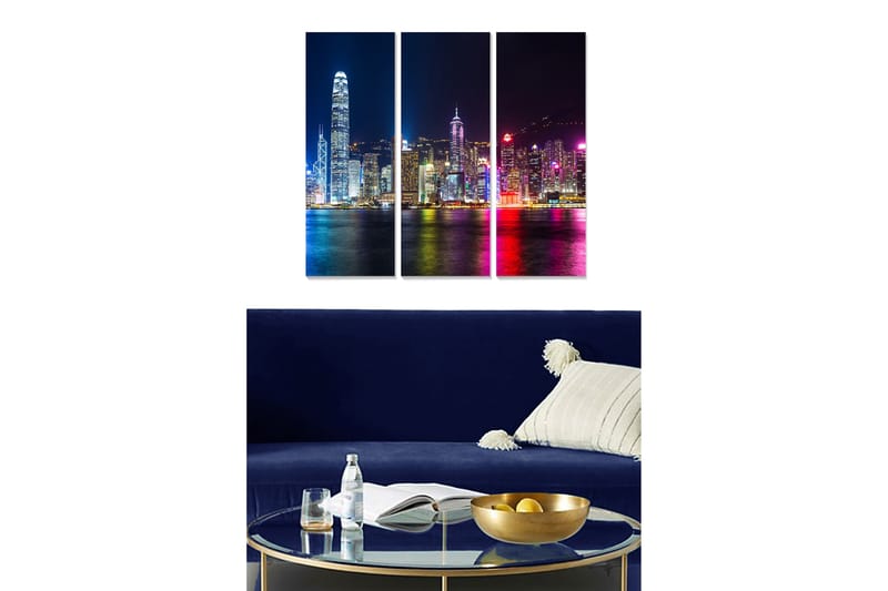CANVASTAVLA City 3-pack Flerfärgad 20x50 cm - Inredning & dekor - Tavlor & konst - Canvastavla