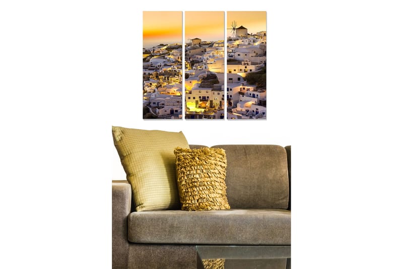CANVASTAVLA City 3-pack Flerfärgad 20x50 cm - Inredning & dekor - Tavlor & konst - Canvastavla