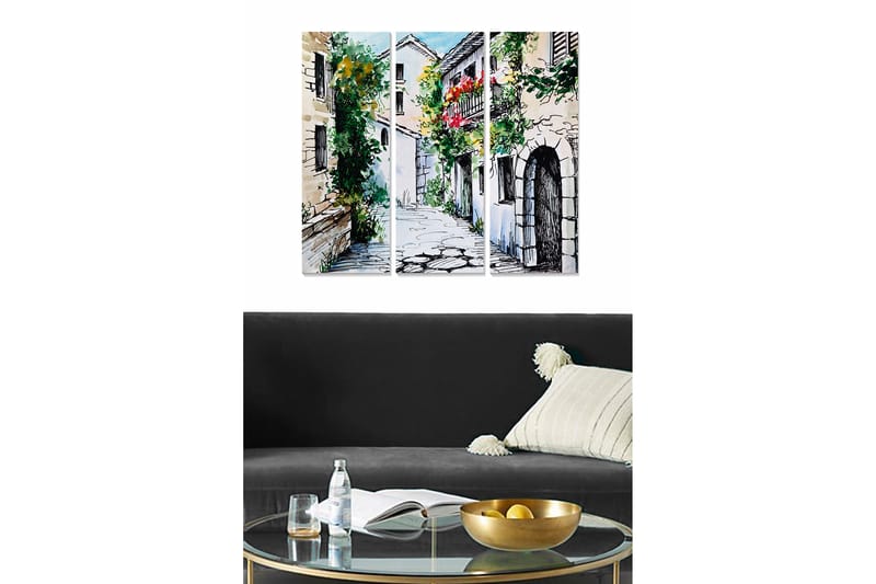 CANVASTAVLA City 3-pack Flerfärgad 20x50 cm - Inredning & dekor - Tavlor & konst - Canvastavla