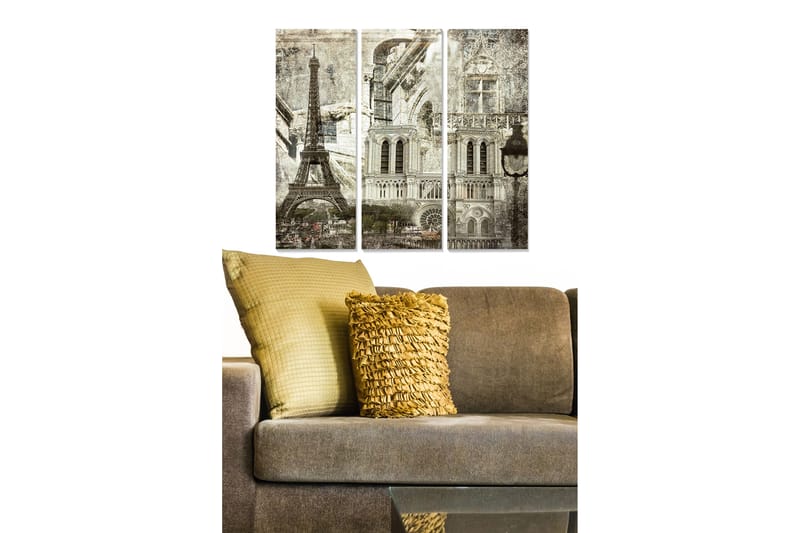 CANVASTAVLA City 3-pack Flerfärgad 20x50 cm - Inredning & dekor - Tavlor & konst - Canvastavla