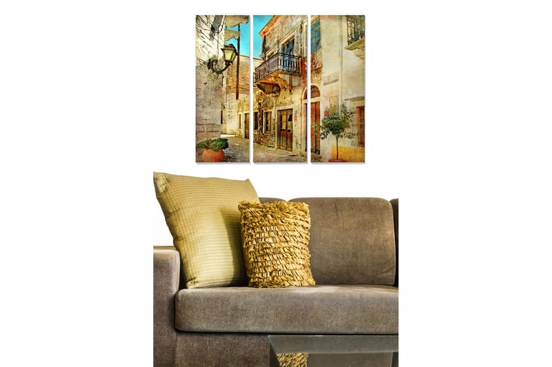 CANVASTAVLA City 3-pack Flerfärgad 20x50 cm - Inredning & dekor - Tavlor & konst - Canvastavla
