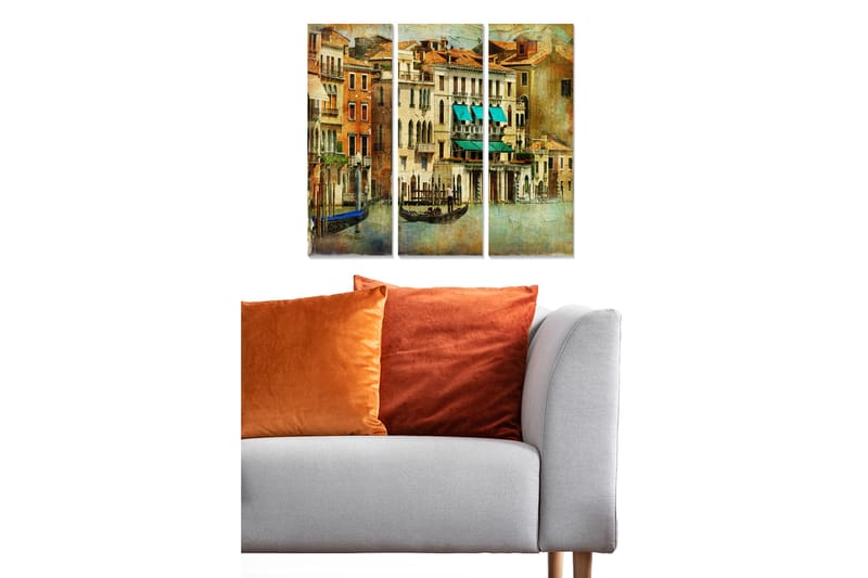 CANVASTAVLA City 3-pack Flerfärgad 20x50 cm - Inredning & dekor - Tavlor & konst - Canvastavla