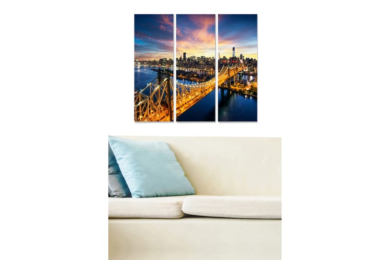 CANVASTAVLA City 3-pack Flerfärgad 20x50 cm - Inredning & dekor - Tavlor & konst - Canvastavla