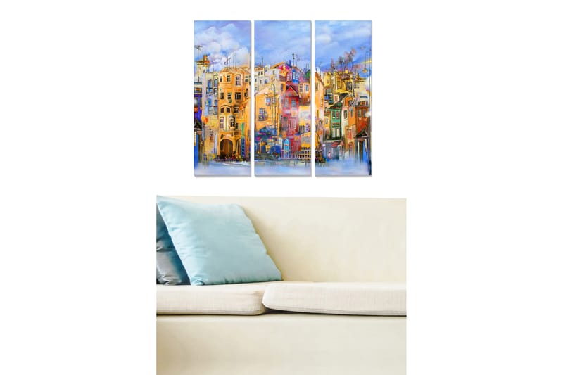 CANVASTAVLA City 3-pack Flerfärgad 20x50 cm - Inredning & dekor - Tavlor & konst - Canvastavla