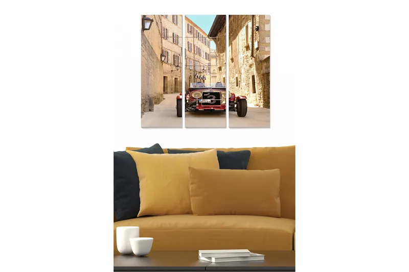 Canvastavla City 3-pack Flerfärgad - 20x50 cm - Inredning & dekor - Tavlor & konst - Canvastavla