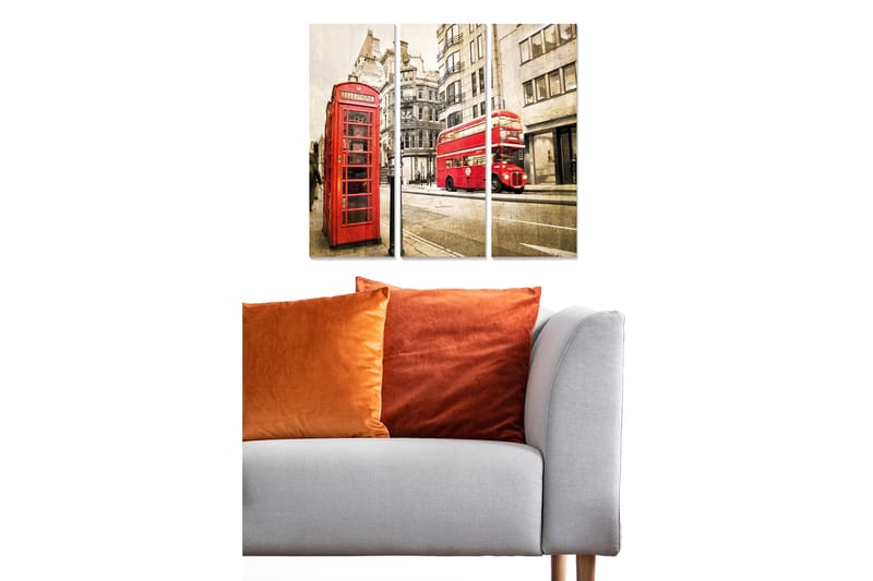 CANVASTAVLA City 3-pack Flerfärgad 20x50 cm - Inredning & dekor - Tavlor & konst - Canvastavla