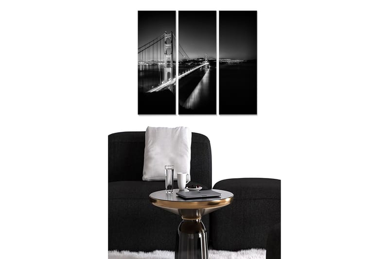 Canvastavla City 3-pack Flerfärgad, 20x50 cm