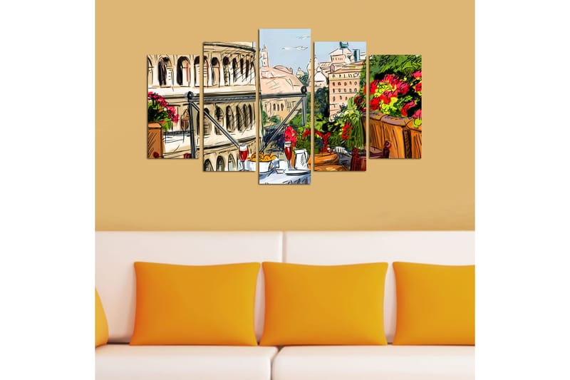 CANVASTAVLA City 5-pack Flerfärgad 20x60 cm - Inredning & dekor - Tavlor & konst - Canvastavla