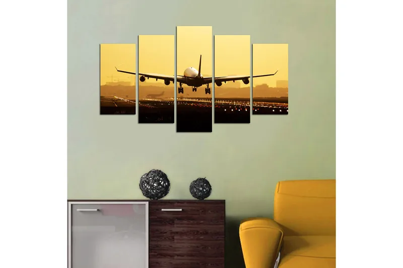 Canvastavla City 5-pack Flerfärgad - 20x60 cm - Inredning & dekor - Tavlor & konst - Canvastavla