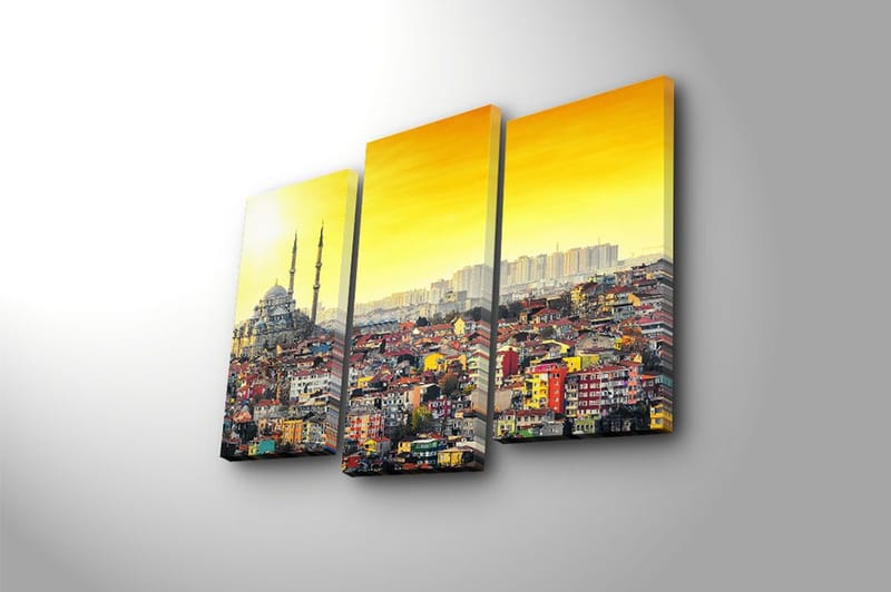 Canvastavla City Istanbul 3-pack Flerfärgad - 20x39 cm - Inredning & dekor - Tavlor & konst - Canvastavla