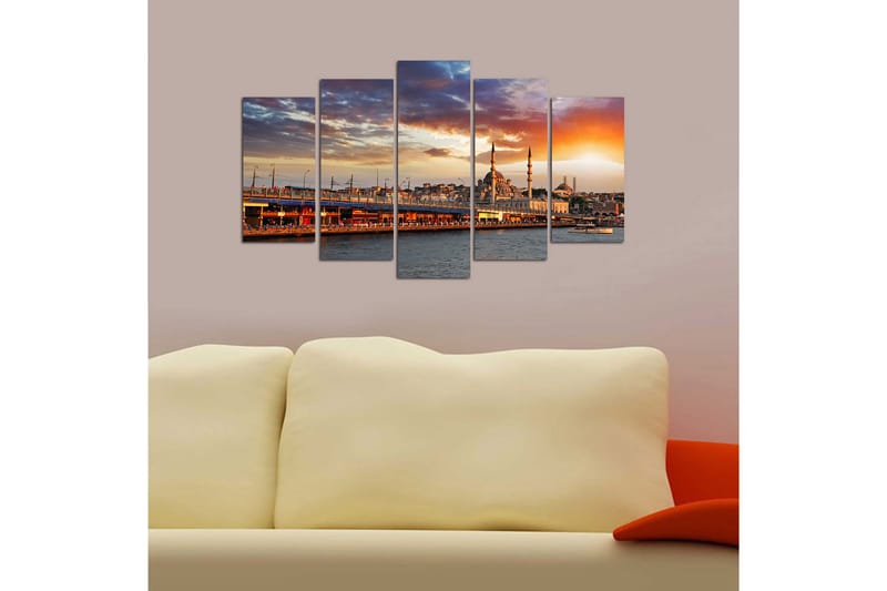CANVASTAVLA City Istanbul 5-pack Flerfärgad 20x60 cm - Canvastavla