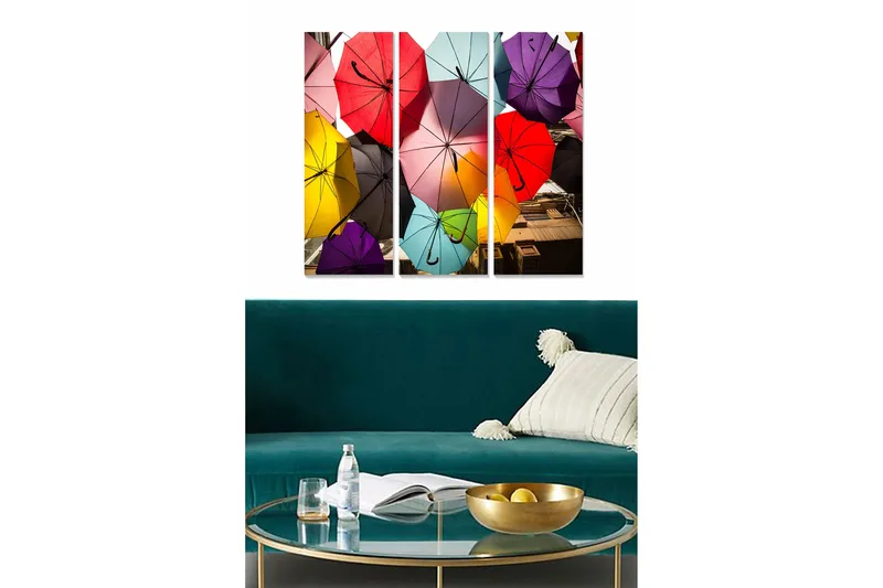 Canvastavla Colorful 3-pack Flerfärgad, 20x50 cm