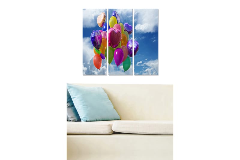 CANVASTAVLA Colorful 3-pack Flerfärgad 20x50 cm - Inredning & dekor - Tavlor & konst - Canvastavla