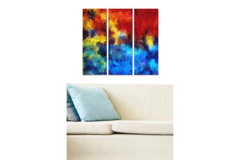 CANVASTAVLA Colorful 3-pack Flerfärgad 20x50 cm - Inredning & dekor - Tavlor & konst - Canvastavla