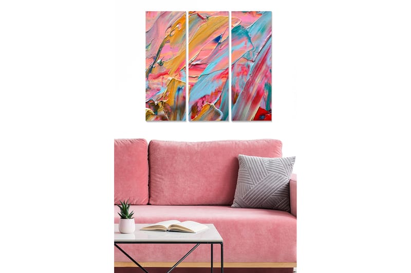 CANVASTAVLA Colorful 3-pack Flerfärgad 20x50 cm - Inredning & dekor - Tavlor & konst - Canvastavla
