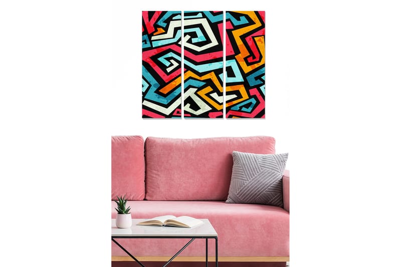 CANVASTAVLA Colorful 3-pack Flerfärgad 20x50 cm - Inredning & dekor - Tavlor & konst - Canvastavla