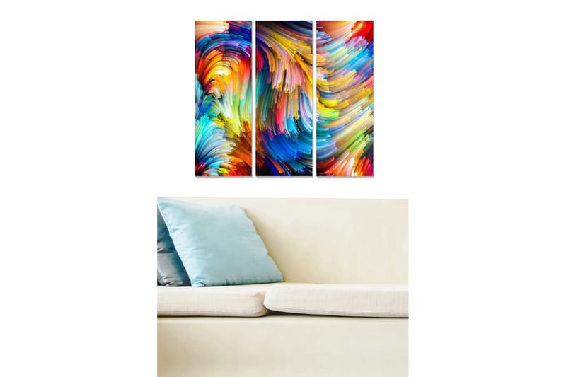 CANVASTAVLA Colorful 3-pack Flerfärgad 20x50 cm - Inredning & dekor - Tavlor & konst - Canvastavla