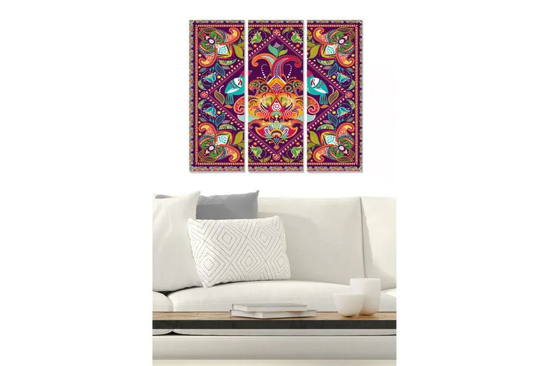 Canvastavla Colorful 3-pack Flerfärgad, 20x50 cm