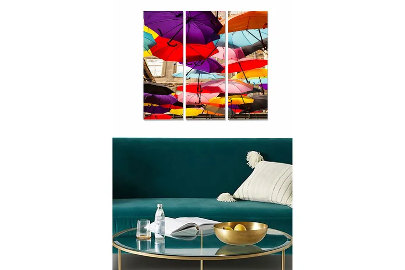 Canvastavla Colorful 3-pack Flerfärgad, 20x50 cm