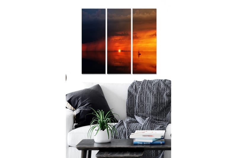 Canvastavla Colorful 3-pack Flerfärgad, 20x50 cm