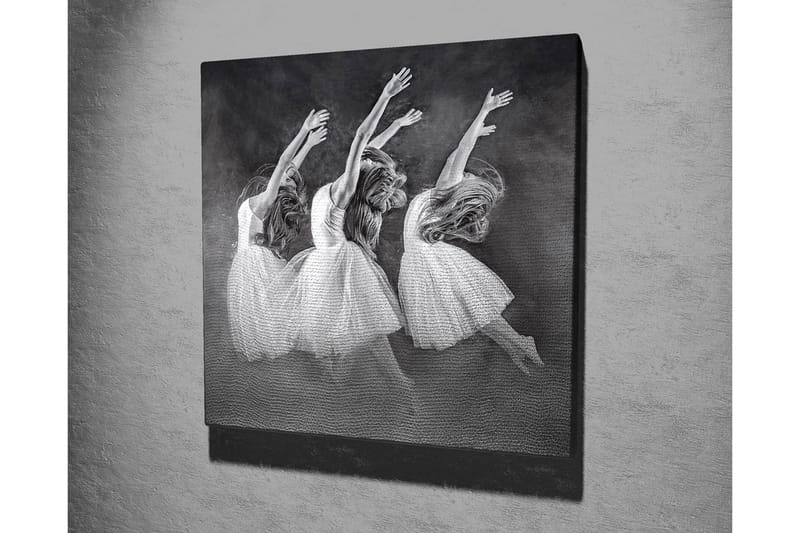 Canvastavla - Dansande kvinnor i vita klänningar - Vit / Svart / Grå - Inredning & dekor - Tavlor & konst - Canvastavla