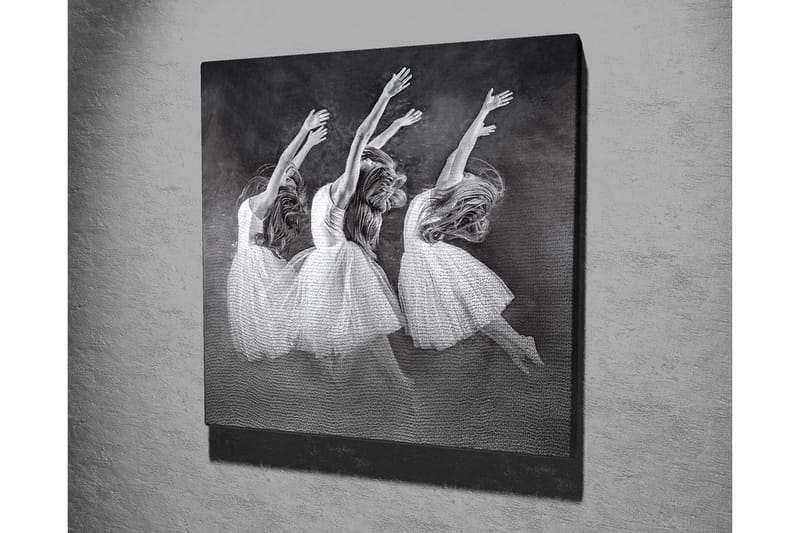 Canvastavla - Dansande kvinnor i vita klänningar - Vit / Svart / Grå - Inredning & dekor - Tavlor & konst - Canvastavla