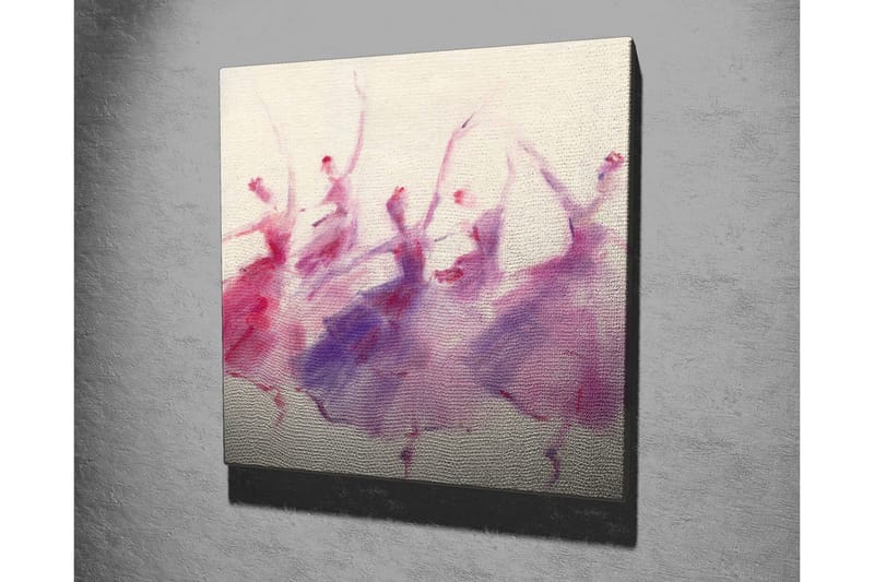 Canvastavla - Dansande silhuetter i mjuka pastellfärger - Lila / Rosa / Vit - Inredning & dekor - Tavlor & konst - Canvastavla