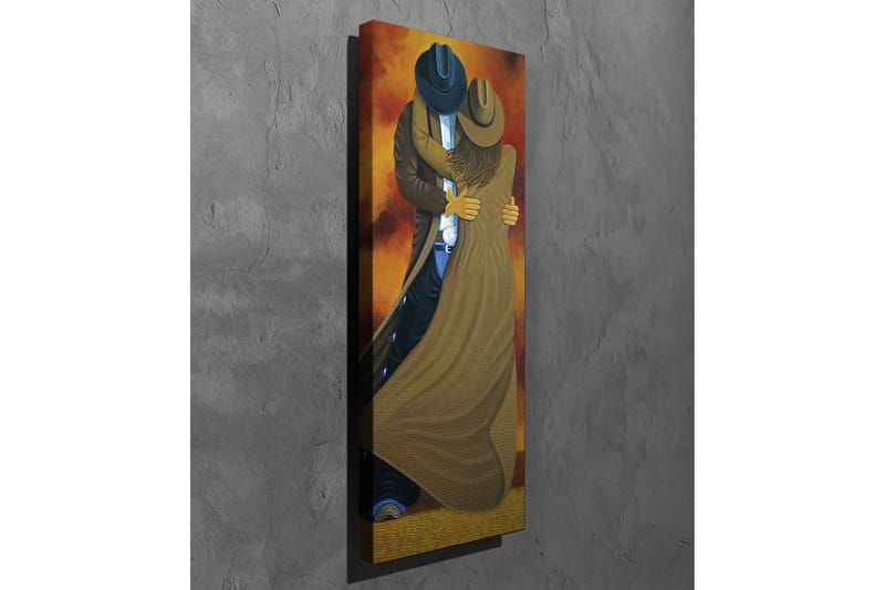 Canvastavla - Dansande par i cowboykläder - Brun / Orange / Svart - Inredning & dekor - Tavlor & konst - Canvastavla