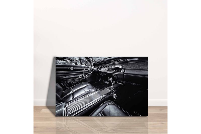 Canvastavla - Detaljerad interiör av en klassisk bil - Svart / Grå - Inredning & dekor - Tavlor & konst - Canvastavla