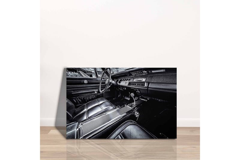 Canvastavla - Detaljerad interiör av en klassisk bil - Svart / Grå - Inredning & dekor - Tavlor & konst - Canvastavla