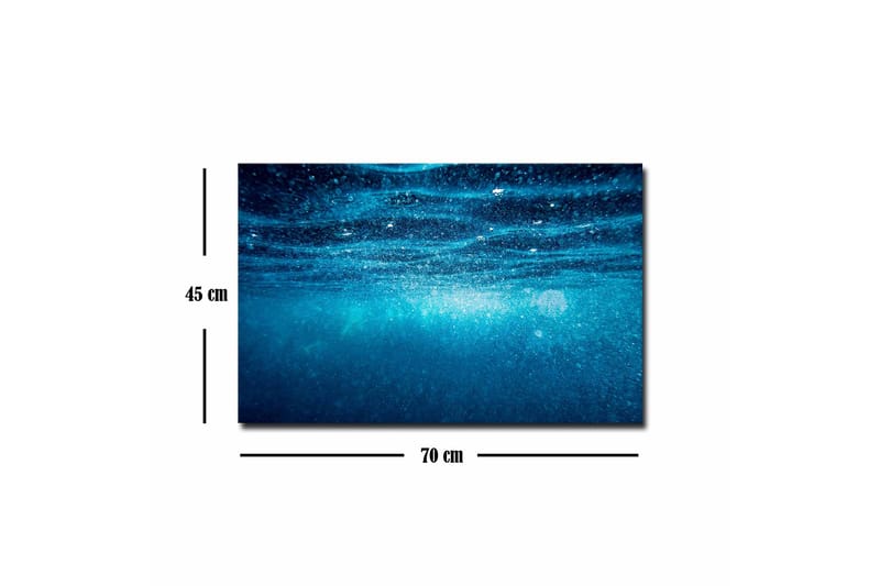 Canvastavla - Djupblå havsvatten med ljusreflexer - Mörkblå / Turkos - Inredning & dekor - Tavlor & konst - Canvastavla